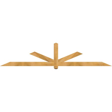 Ekena Millwork Kennewick Rough Sawn Timber Gable Bracket, Western Red Cedar, 108"W x 22"H x 2"D x 4"F, 5/12 Pitch GBW108X22X0204KEN00RWR